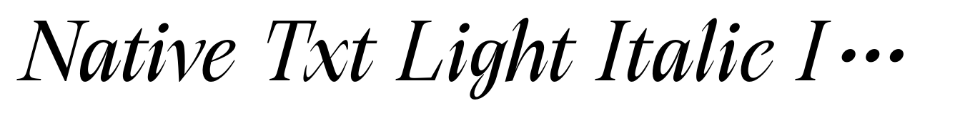 Native Txt Light Italic Italic